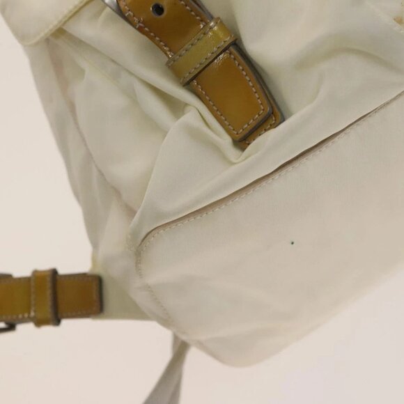PRADA Backpack Nylon White Silver Auth 138353 - Picture 3 of 16